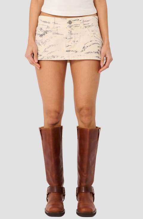 Valentina Recycled Cotton Blend Denim Miniskirt