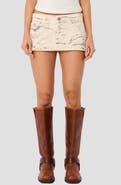 ABRAND Valentina Recycled Cotton Blend Denim Miniskirt