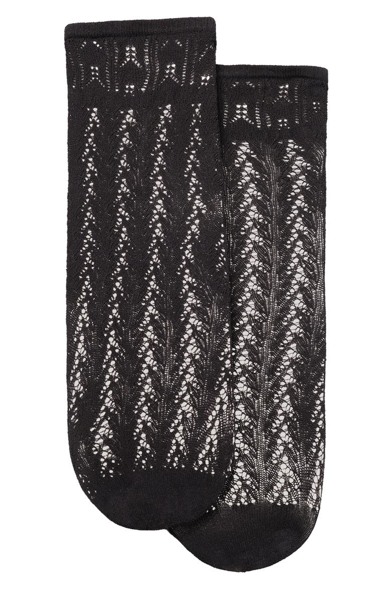 Erica Assorted 2-Pack Pointelle Quarter Socks, Alternate, color, BLACK