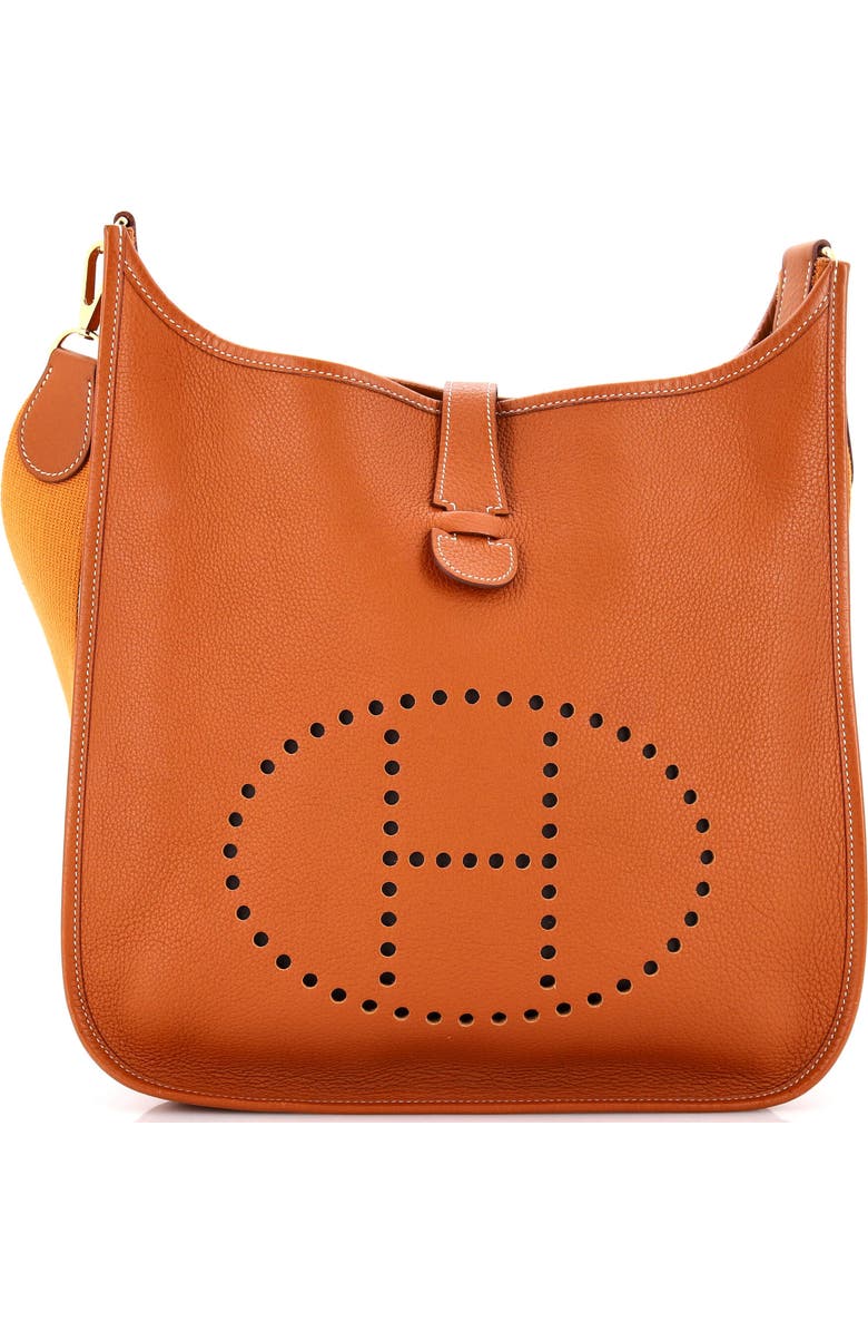 Pre-Owned Hermes Evelyne Bag Gen II Clemence GM, Main, color, Gold