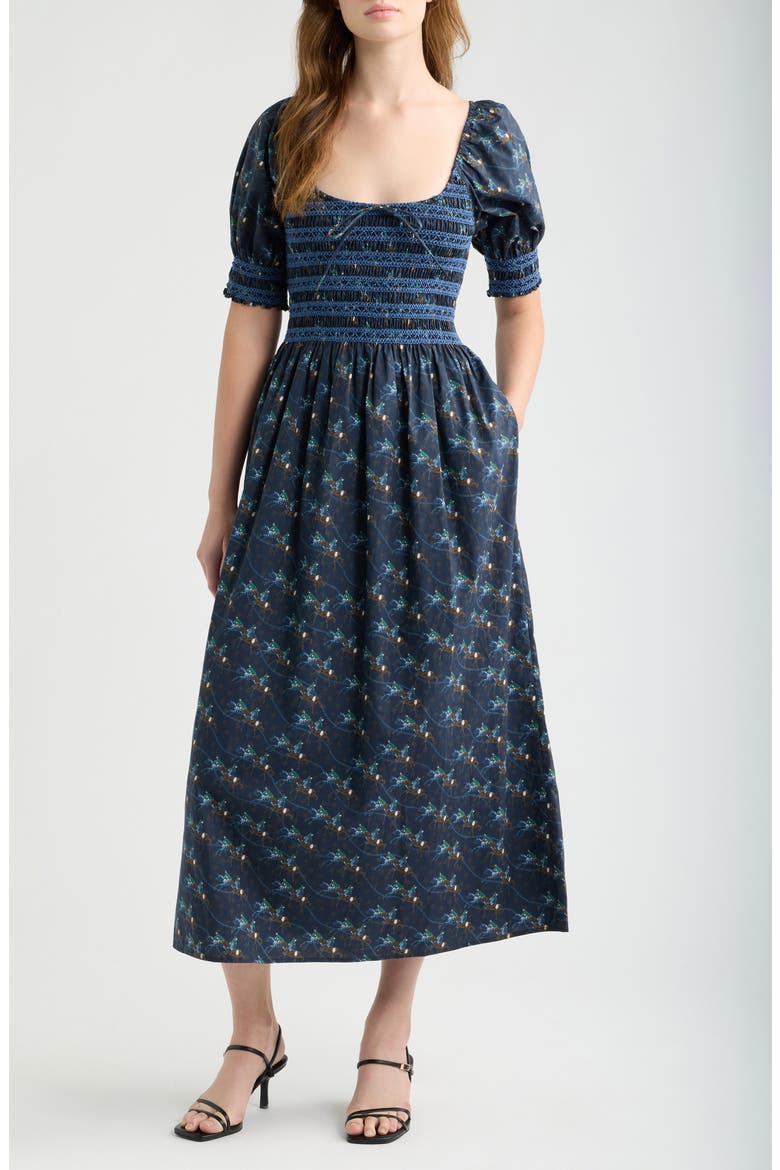 The Madeline Nap Midi Dress, Main, color, CLYDESDALE CANTER N