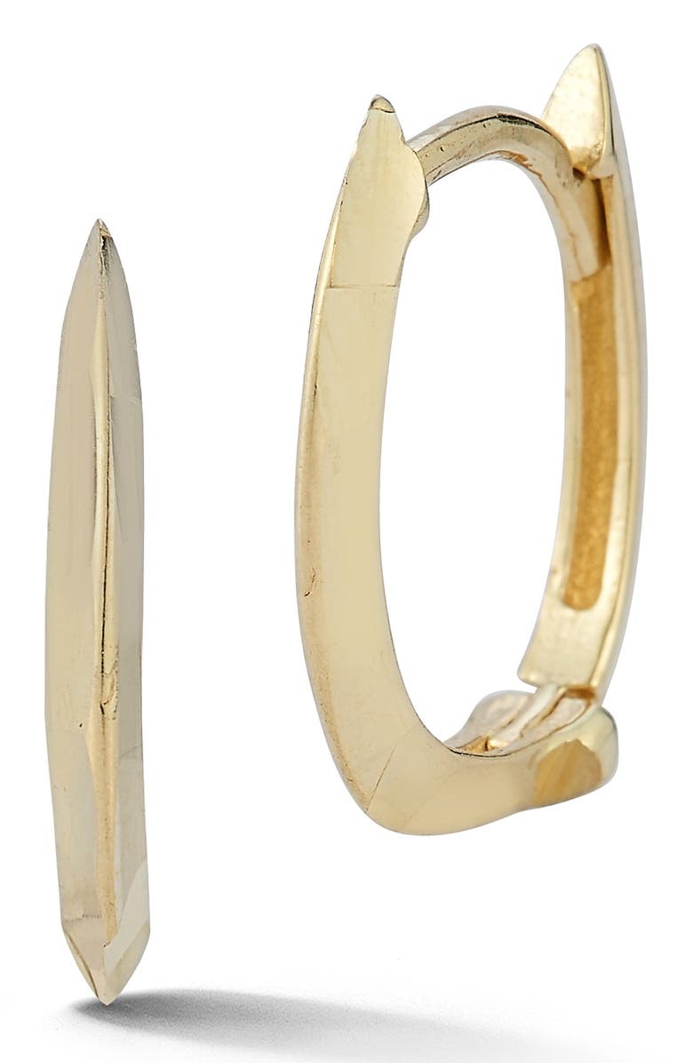 Ember Fine Jewelry 14K Gold Oval Huggie Hoop Earrings, Main, color, Gold