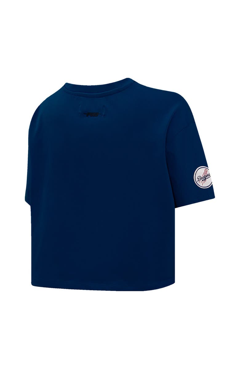 PRO STANDARD Women's Pro Standard Navy Los Angeles Dodgers Painted Sky Boxy Cropped T-Shirt, Alternate, color, 