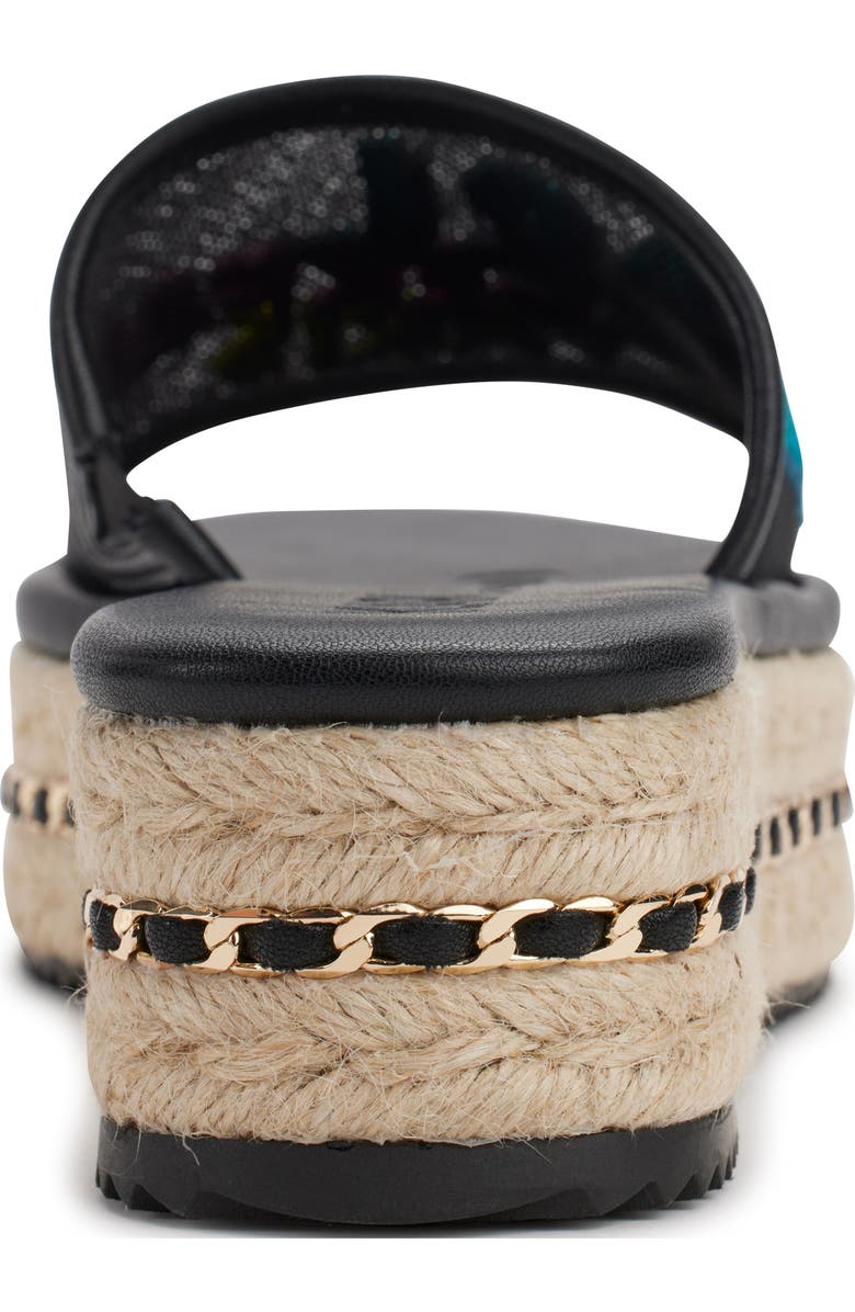 KARL LAGERFELD PARIS Kamara Embroidered Platform Slide Sandal, Alternate, color,