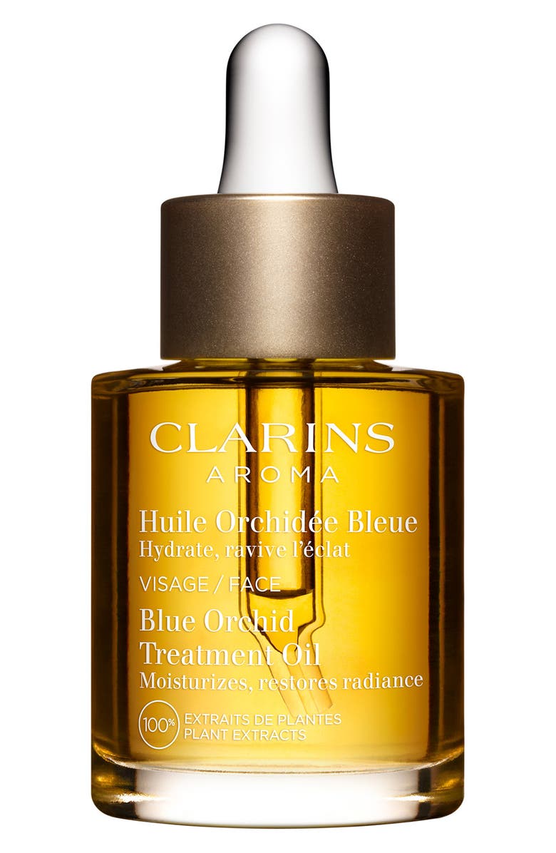 Clarins Blue Orchid Radiance & Hydrating Face Treatment Oil, Main, color, 