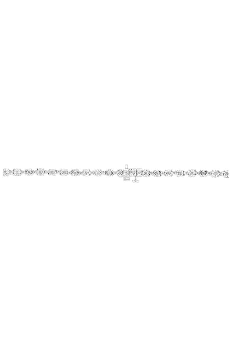 Diamond Tennis Necklace, Alternate, color, SILVER