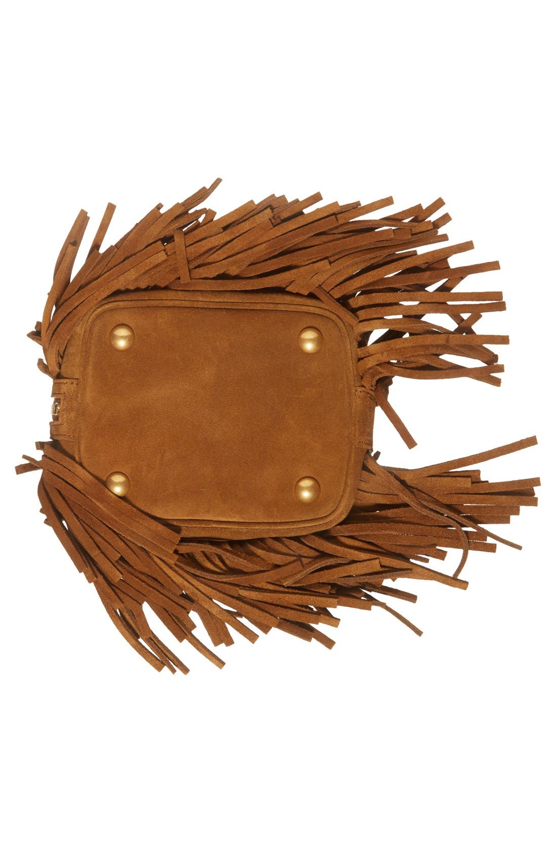 Saint Laurent 'Emmanuelle' Suede Fringe Bucket Bag, Alternate, color, 