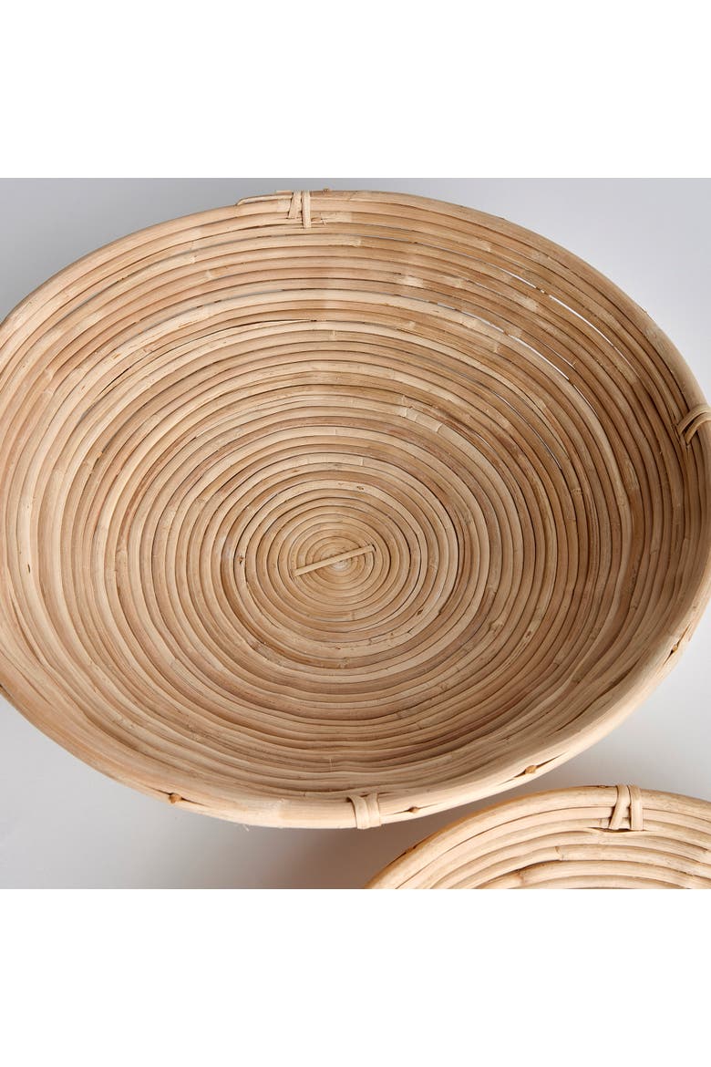 Cane Rattan Low Bowl St/2, Alternate, color, Brown