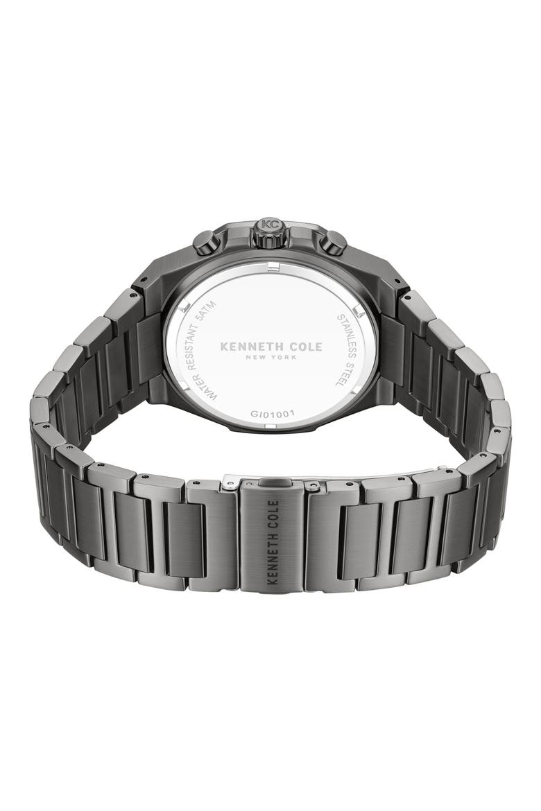 Dress Sport Chronograph Bracelet Watch, 42mm, Alternate, color, DARK GRAY / GUN