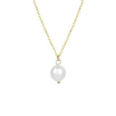 Long Pearl Pendant Necklace