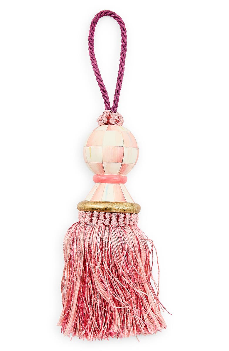 MACKENZIE CHILDS Rosy Check Tassel, Alternate, color, Rosy