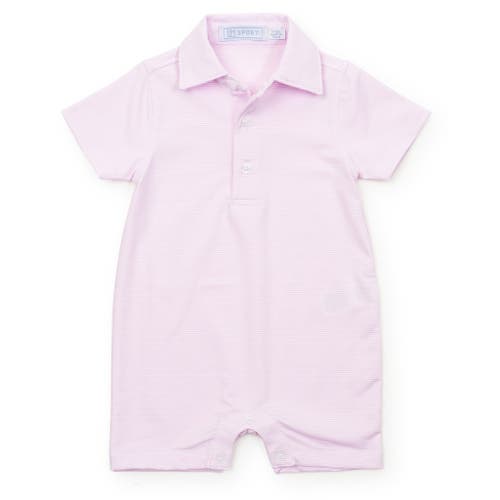 Lila And Hayes Austin Boys' Polo Shortall By Lh Sport In Pink Stripes