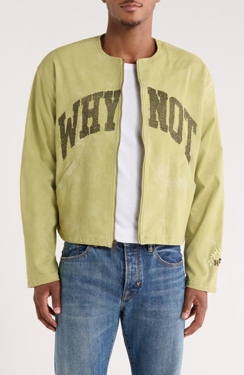 Twill Washed Front Zip Jacket