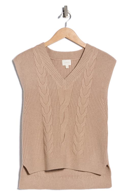 Cyrus Cable Knit Sweater Vest In Gold