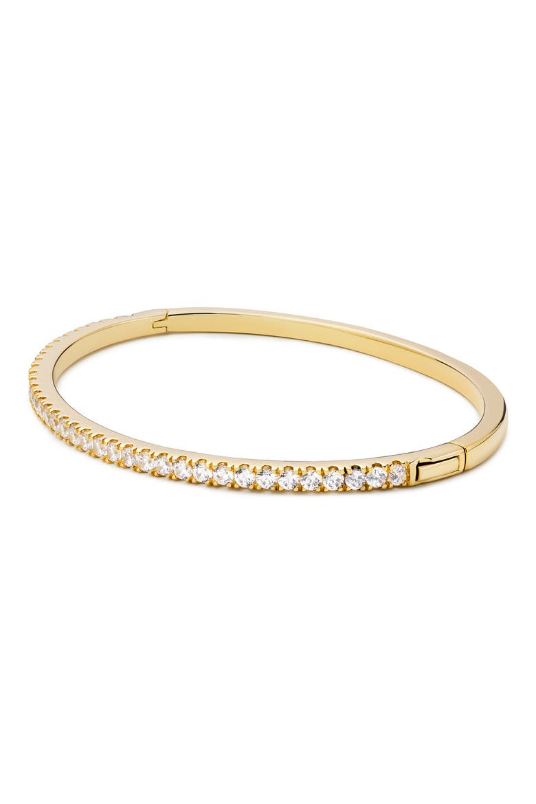 Juliette Cubic Zirconia Bangle, Alternate, color, GOLD / CLEAR