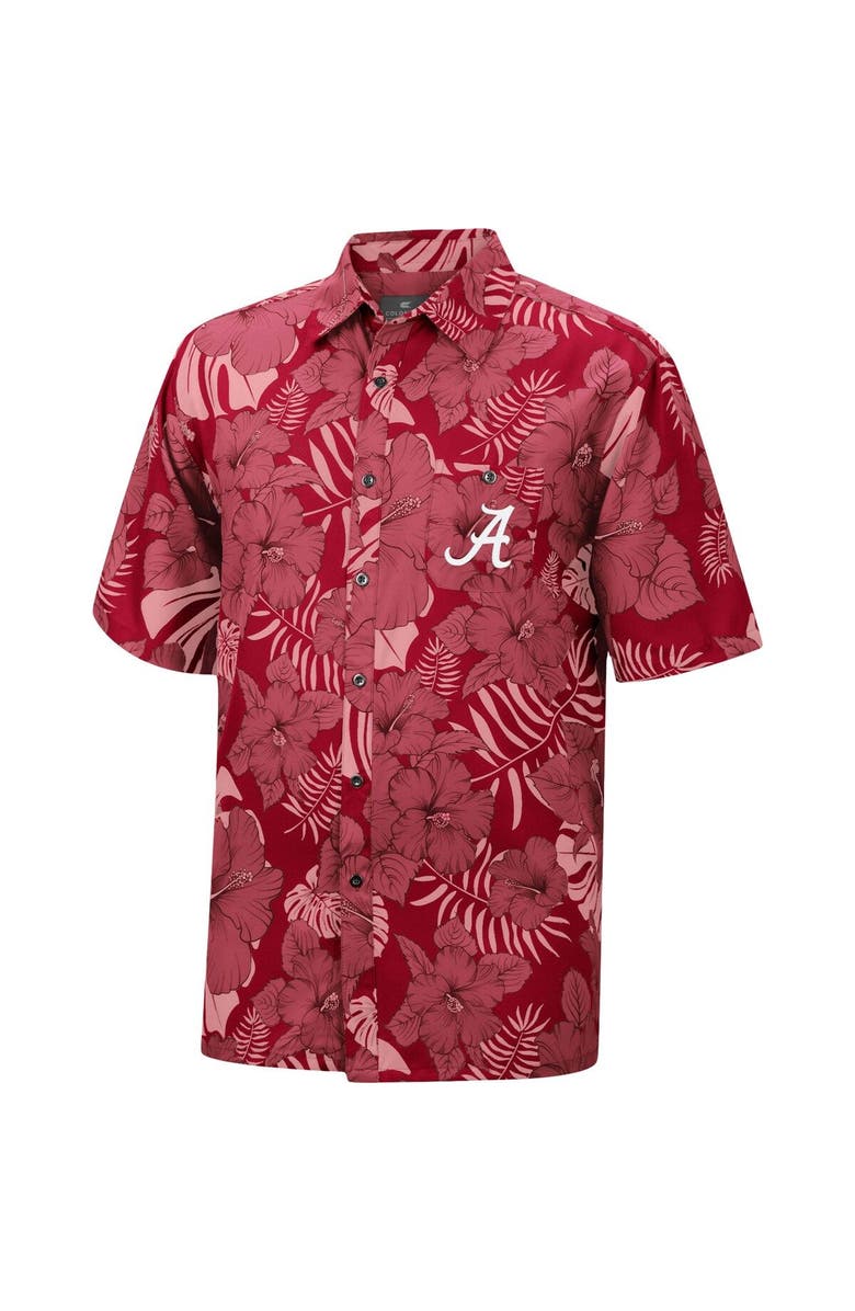 COLOSSEUM Men's Colosseum Crimson Alabama Crimson Tide The Dude Camp Button-Up Shirt, Alternate, color, 