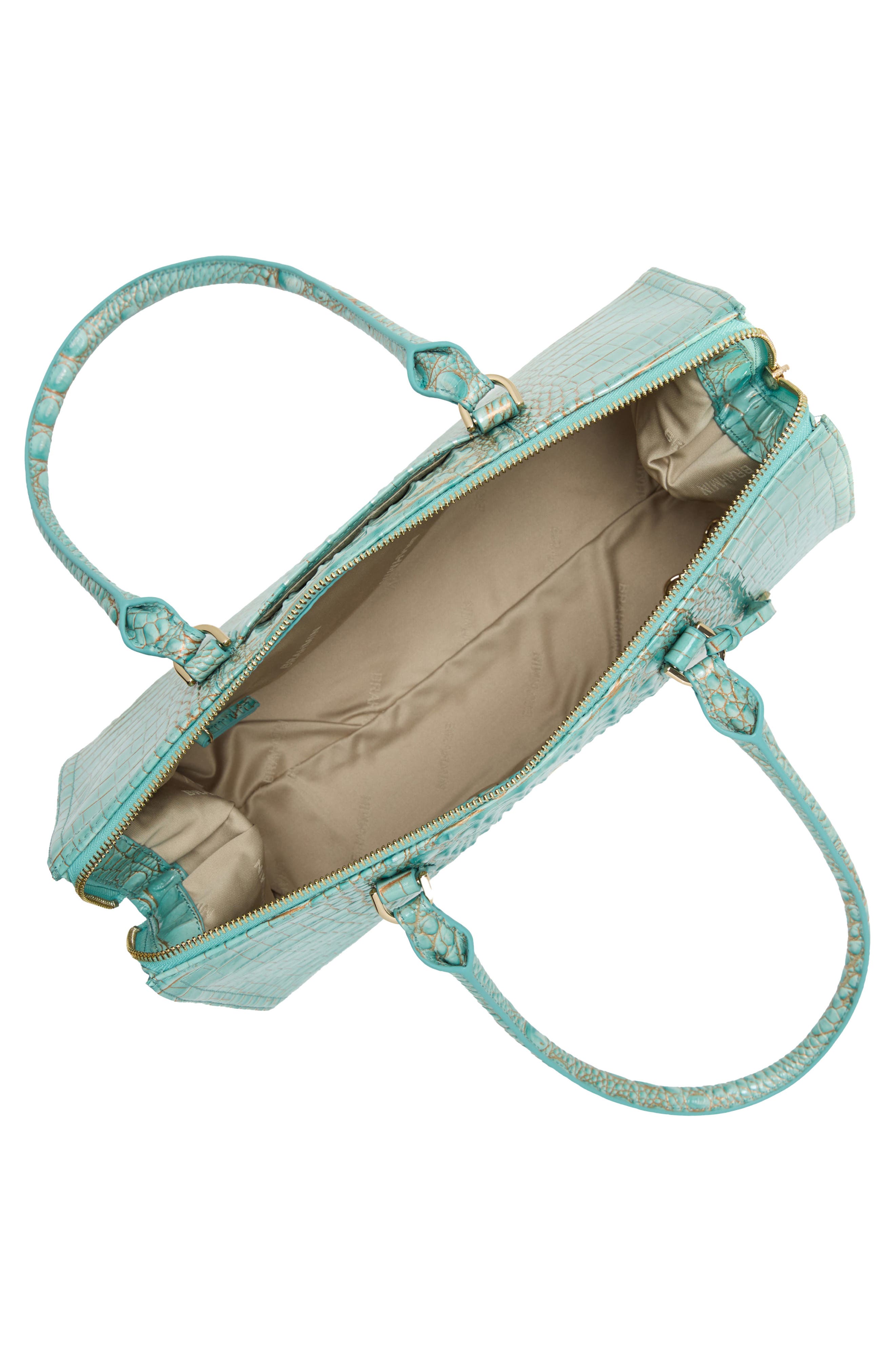 Brahmin Sophia Croc Embossed Leather Satchel, Alternate, color, 