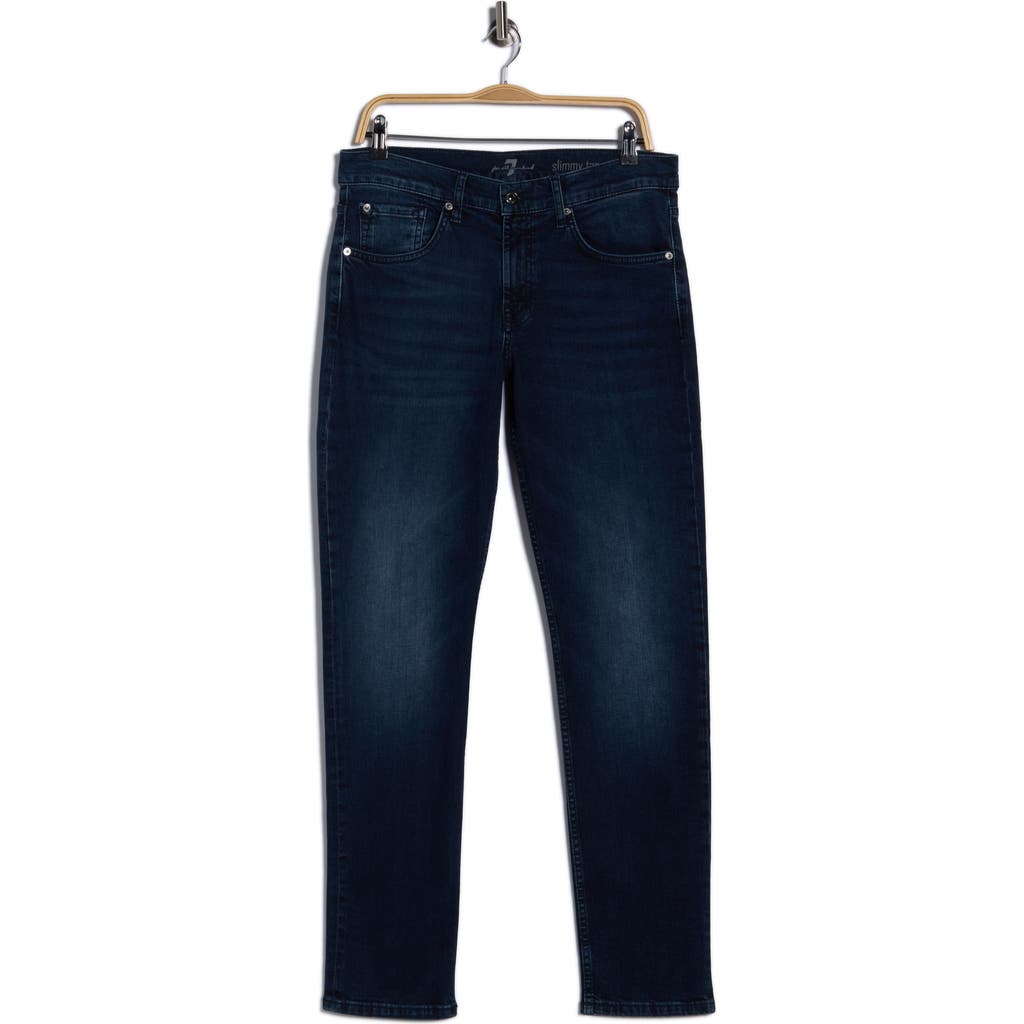 7 For All Mankind Slimmy Tapered Stretch Jeans In Blue