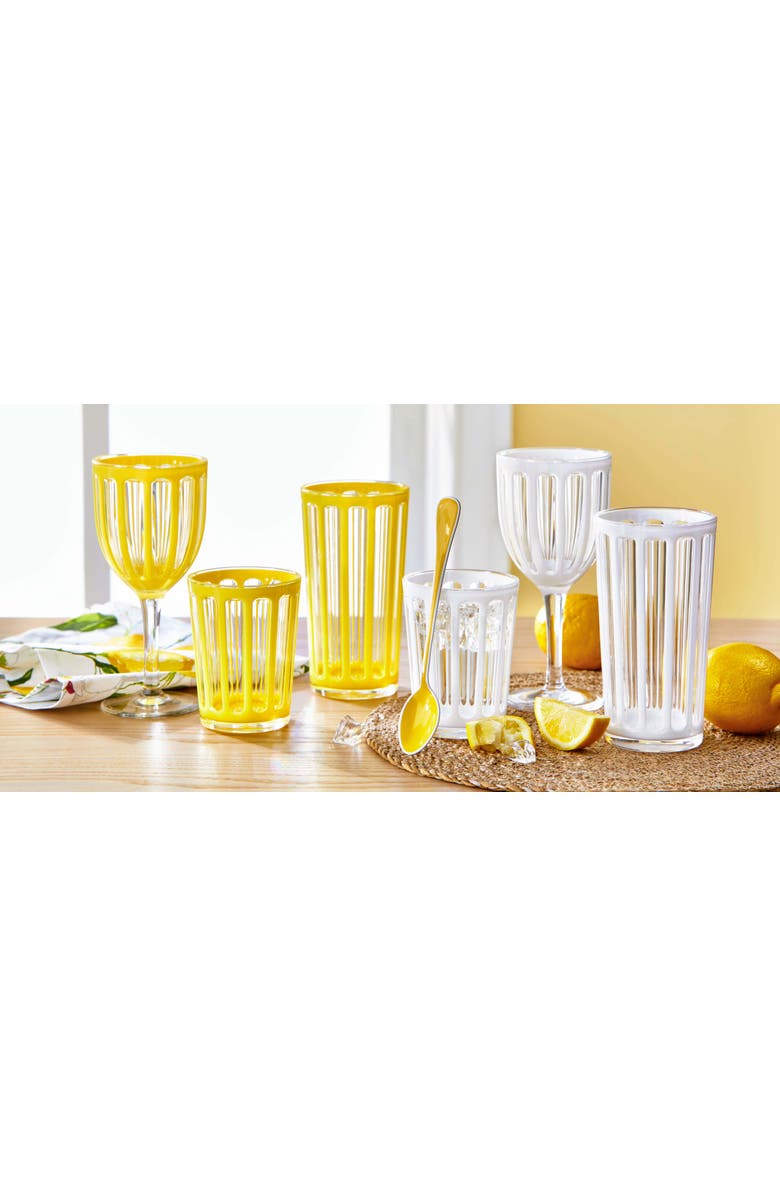 tag Villa 12 oz White Acrylic All Purpose Drinkware BPA-Free, Alternate, color, Yellow