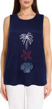 CARIBBEAN JOE The Everyday Embroidered Tank