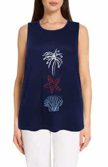CARIBBEAN JOE The Everyday Embroidered Tank