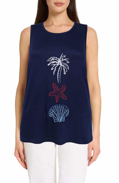 CARIBBEAN JOE The Everyday Embroidered Tank