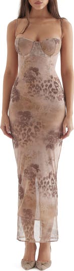 Aiza Floral Underwire Cocktail Dress