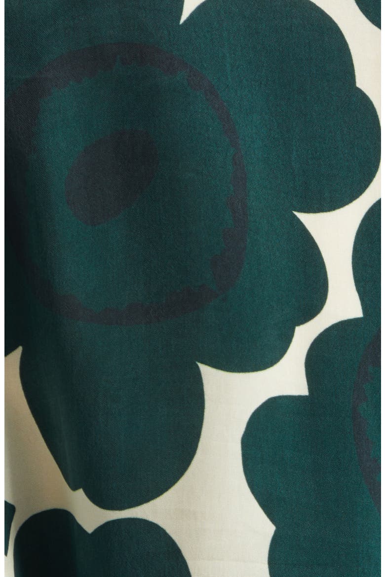 Satunnainen Unikko Midi Dress, Alternate, color, DARK GREEN LIGHT YELLOW