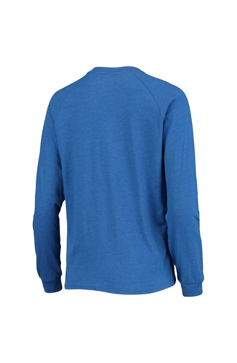 CONCEPTS SPORT Women's Concepts Sport Royal Los Angeles Rams Meter Knit Long Sleeve Raglan Top & Shorts Sleep Set, Alternate, color, Royal