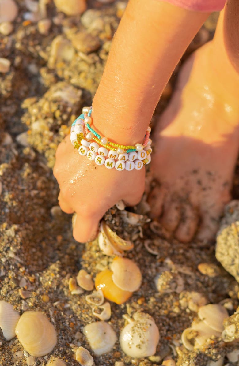 Bits & Bows Mermaid Girls' Bracelet, Alternate, color, Aqua