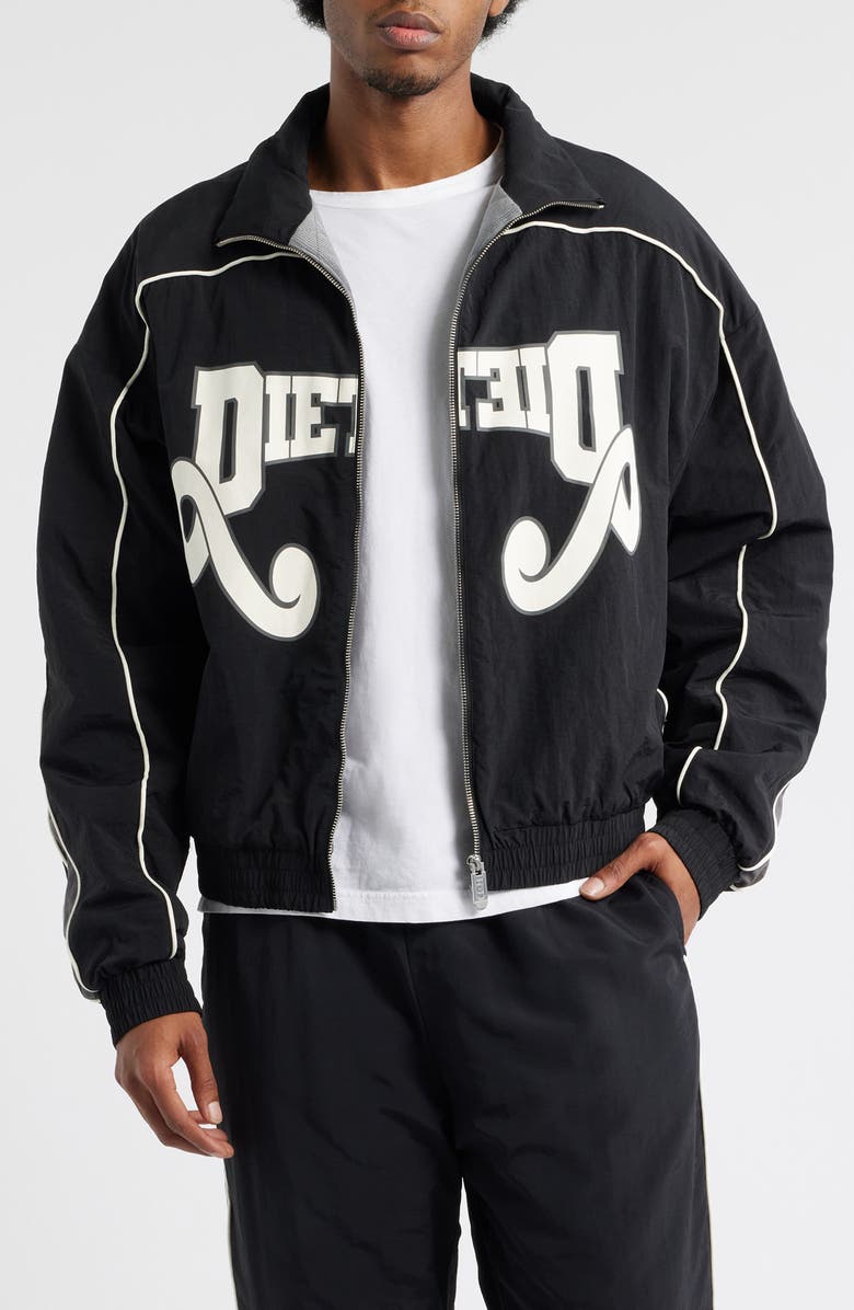 DIET STARTS MONDAY Reverso Nylon Jacket, Main, color, Black/Grey