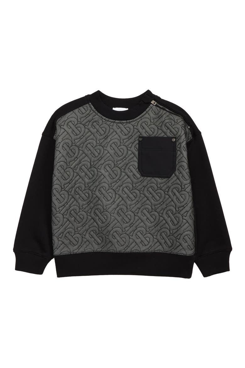 Kids' Tilly Logo Sweatshirt, Main, color, BLACK
