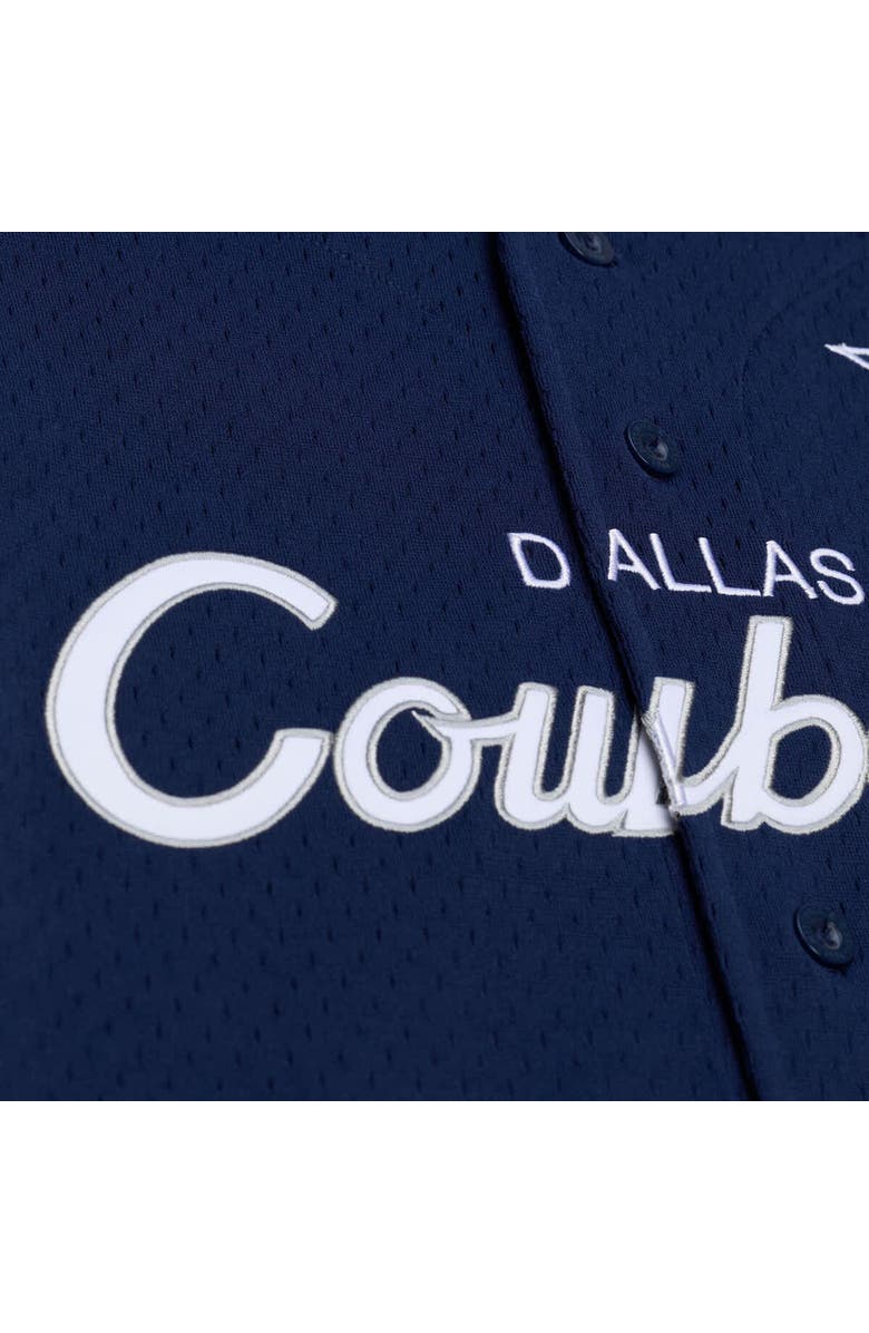 Mitchell & Ness Men's Mitchell & Ness Navy Dallas Cowboys Head Coach Mesh Full-Button Fashion Jersey, Alternate, color, Navy