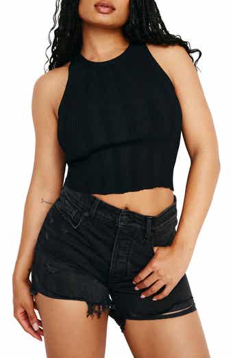Good American Ribbed Crop Tank