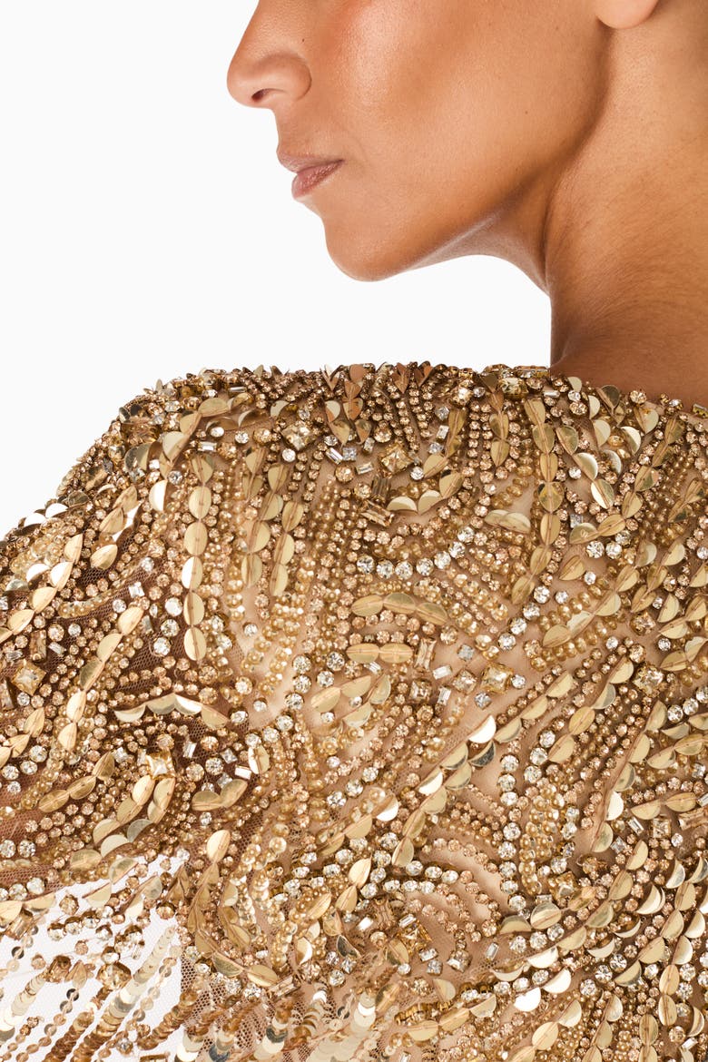 Gold Rush Gown, Alternate, color, Illusion