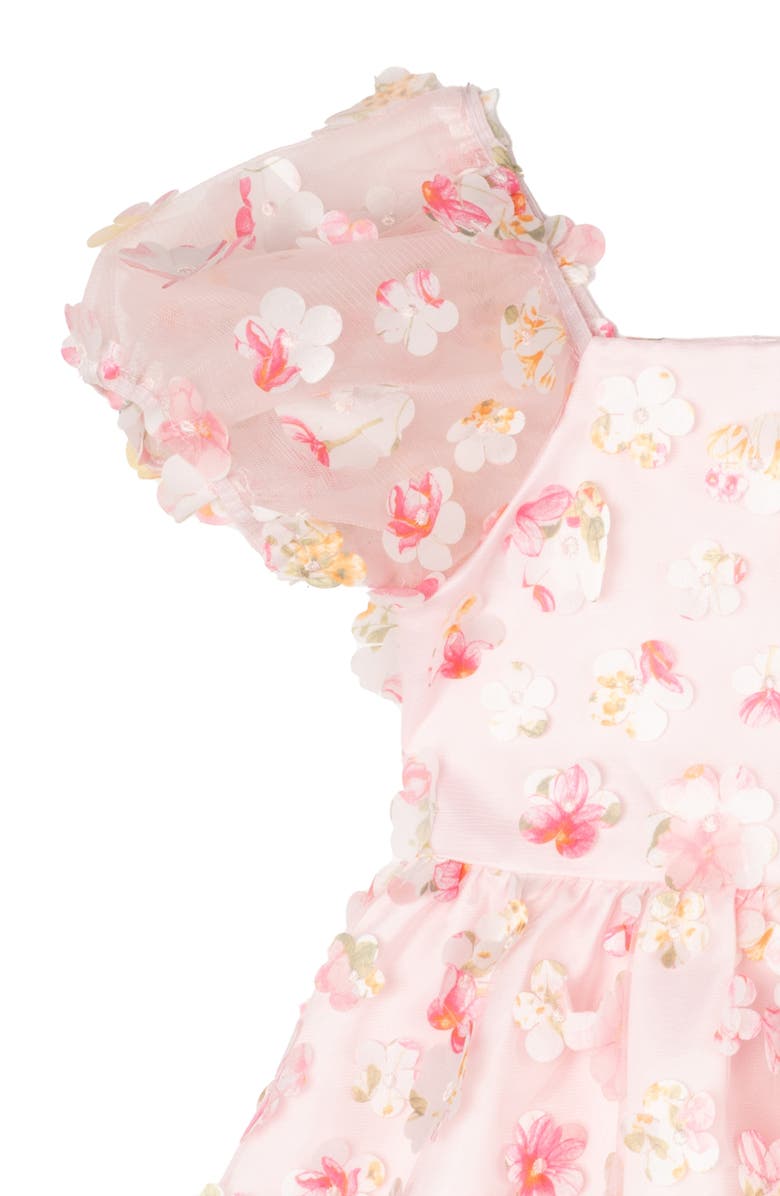 Rare Editions Kids' 3D Flower Mesh Dress | Nordstromrack