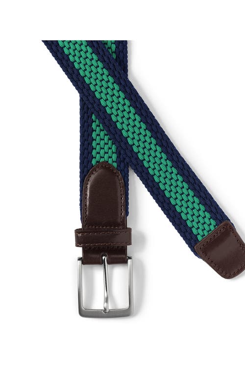 Lands' End Elastic Braid Belt In Green