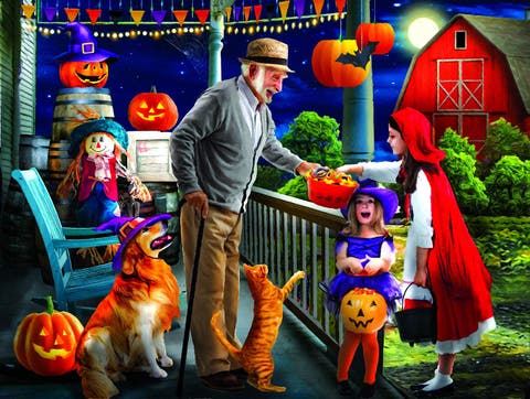 Halloween at Grandpa's 500 piece Jigsaw Puzzle for Adults