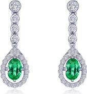 Lafonn Oval Halo Drop Earrings