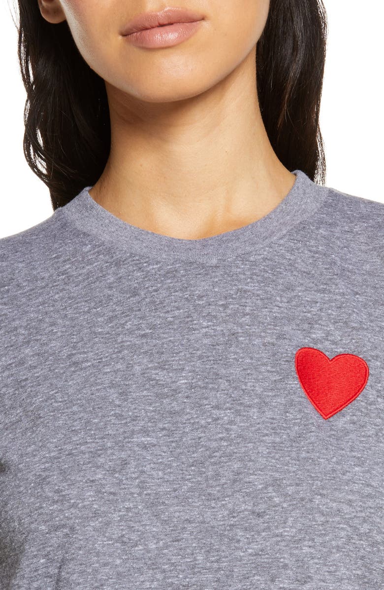 Aviator Nation Heart Embroidered T-Shirt, Alternate, color, 