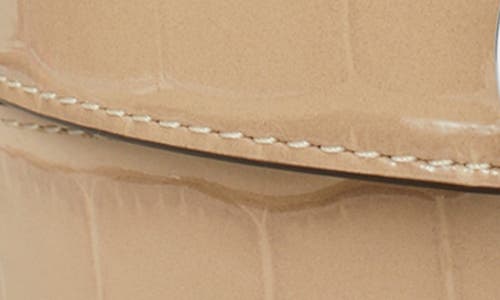 Tory Burch Miller Croc Embossed Leather Belt In Brown