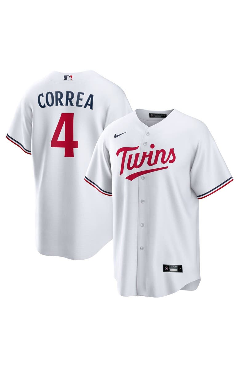 Nike Men's Nike Carlos Correa White Minnesota Twins Home Replica Player Jersey, Main, color, 
