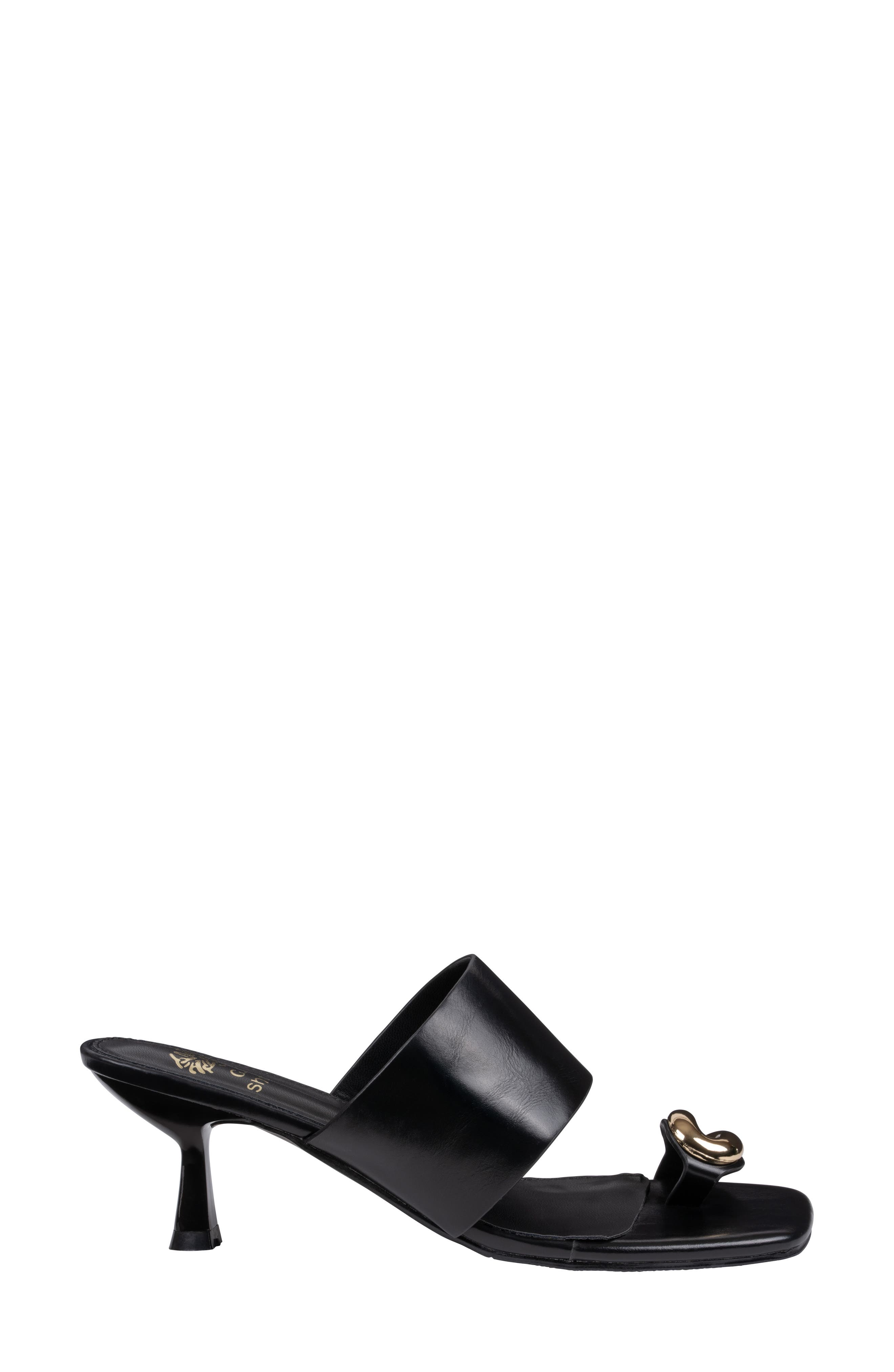 GOOD CHOICE NEW YORK Carmela Toe Loop Sandal, Alternate, color, Black