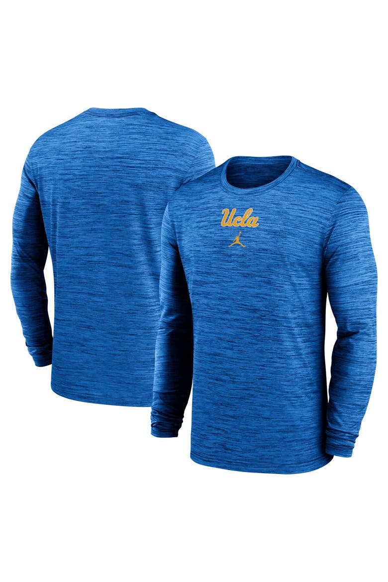 Men's Jordan Brand Blue UCLA Bruins 2025 Sideline Velocity Performance Long Sleeve T-Shirt, Alternate, color, Blue