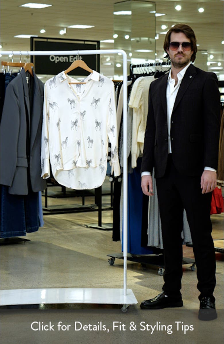 Saige Zebra Print Button-Up Shirt, sales video thumbnail