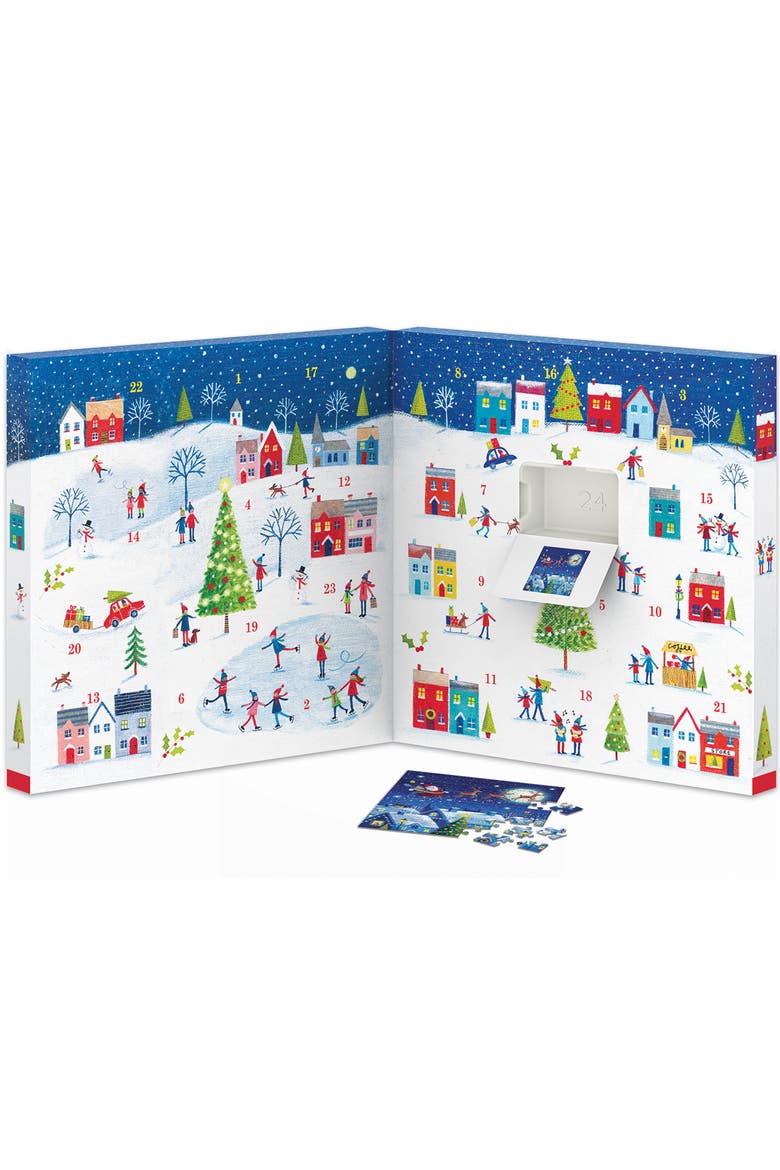 Puzzle Advent Calendar Christmas Town, Alternate, color, Multicolored