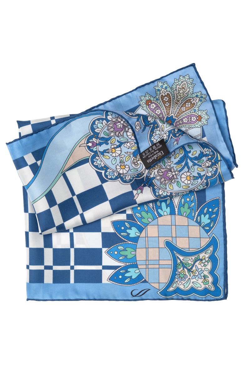 Dama - Silk Bandana, Alternate, color, Blue