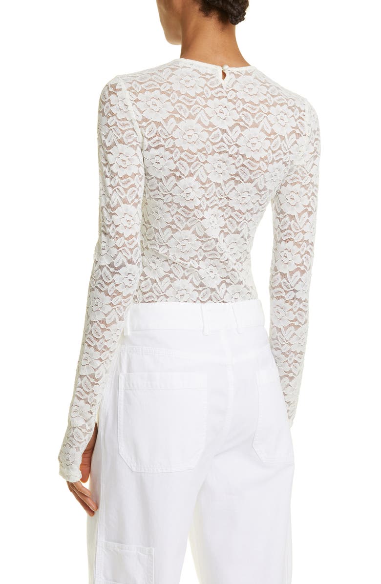 Interior Carrie Floral Lace Top, Alternate, color,