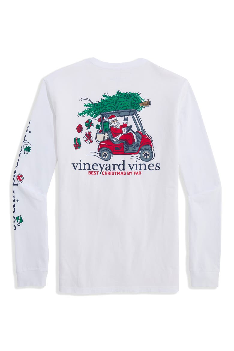 Best Christmas By Par Graphic Long Sleeve T-Shirt, Alternate, color, WHITE CAP