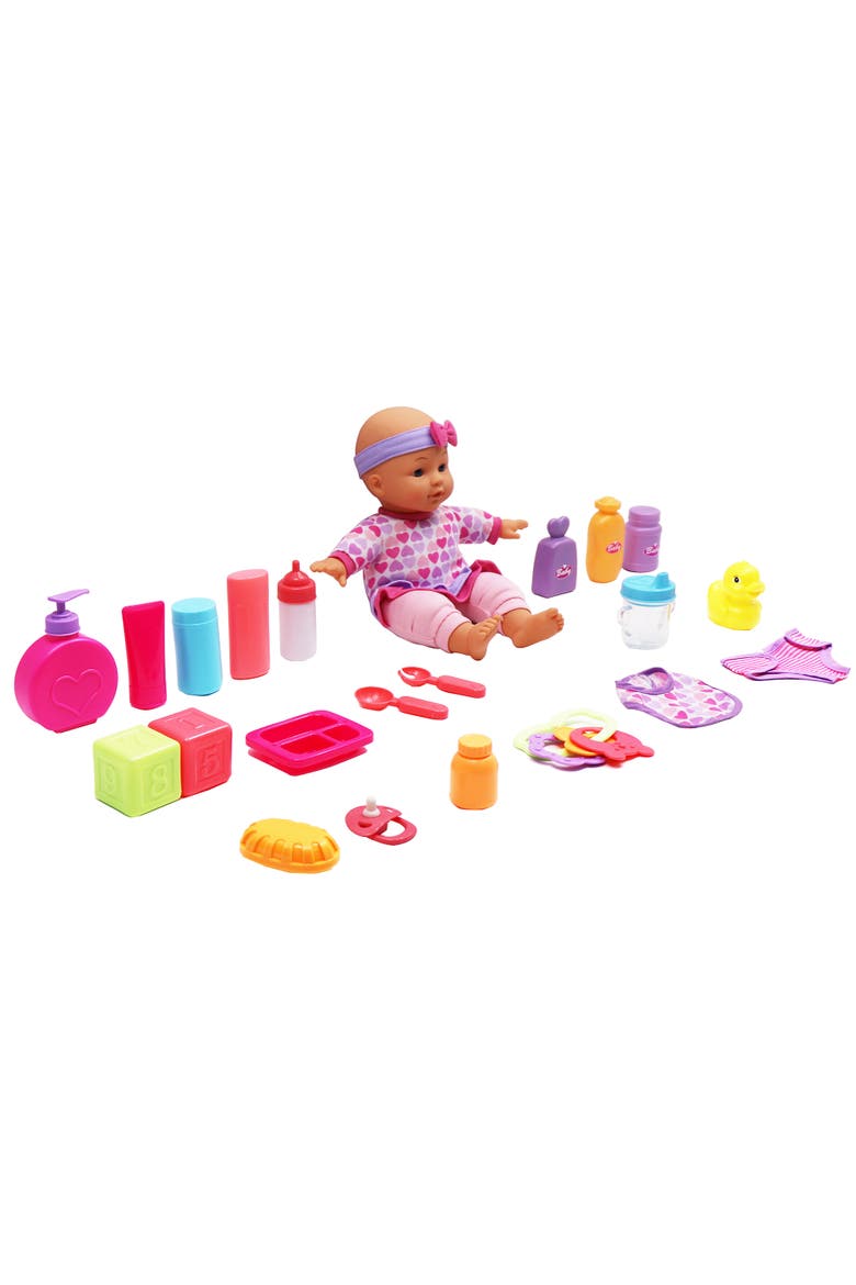 Baby Starter Set Lifelike Baby Doll And Accessories, Alternate, color, Multicolored